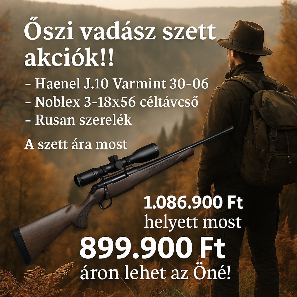 Haenel J.10. Varmint+céltávcső+szerelék szett